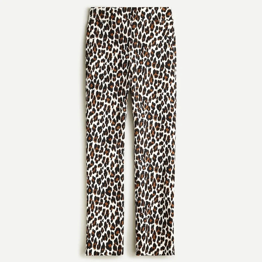 J. Crew Tall High Rise Remi Pant in Leopard Print
